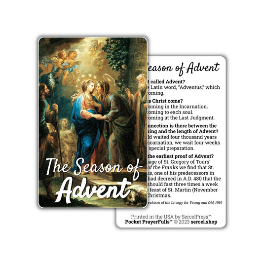 Season of Advent Explained: Pocket PrayerFulls™ | Durable Wallet Holy Cards | Catholic Seasons - Tree of Life