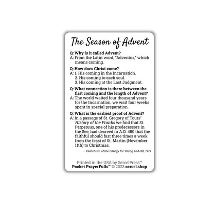 Season of Advent Explained: Pocket PrayerFulls™ | Durable Wallet Holy Cards | Catholic Seasons - Tree of Life