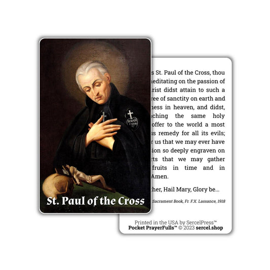 St. Paul of the Cross: Pocket PrayerFulls™ | Durable Wallet Prayer Cards | Catholic Saints | Catholic Prayers - Tree of Life