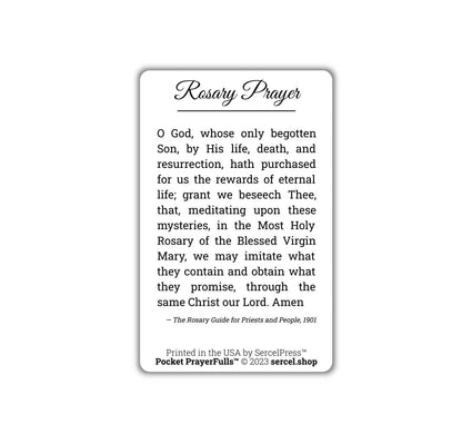 Rosary Prayer: Pocket PrayerFulls™ | Durable Wallet Prayer Cards | Catholic Prayers - Tree of Life