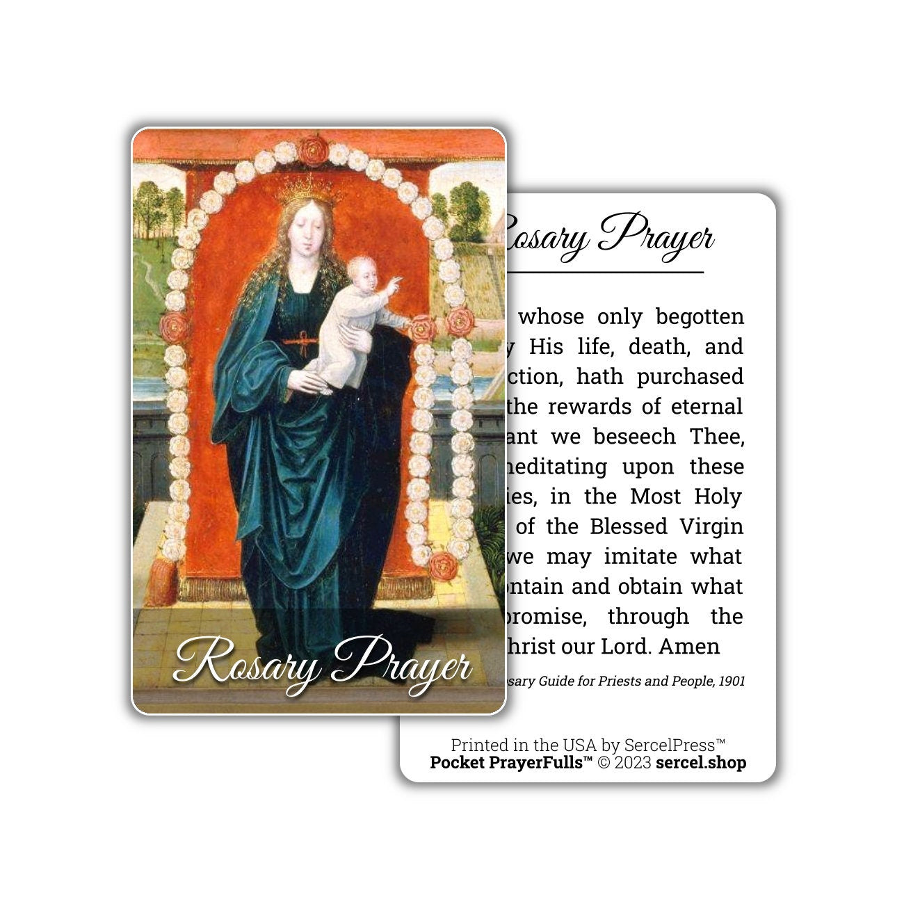 Rosary Prayer: Pocket PrayerFulls™ | Durable Wallet Prayer Cards | Catholic Prayers - Tree of Life
