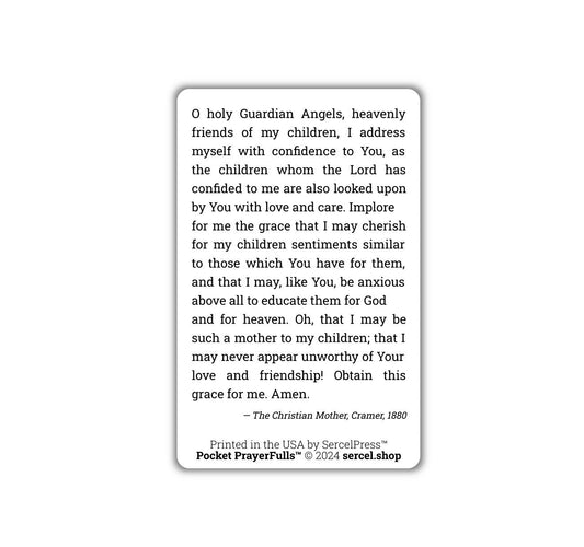 Mother’s Prayer to the Guardian Angels: Pocket PrayerFulls™ | Durable Wallet Prayer Cards | Catholic Prayers - Tree of Life
