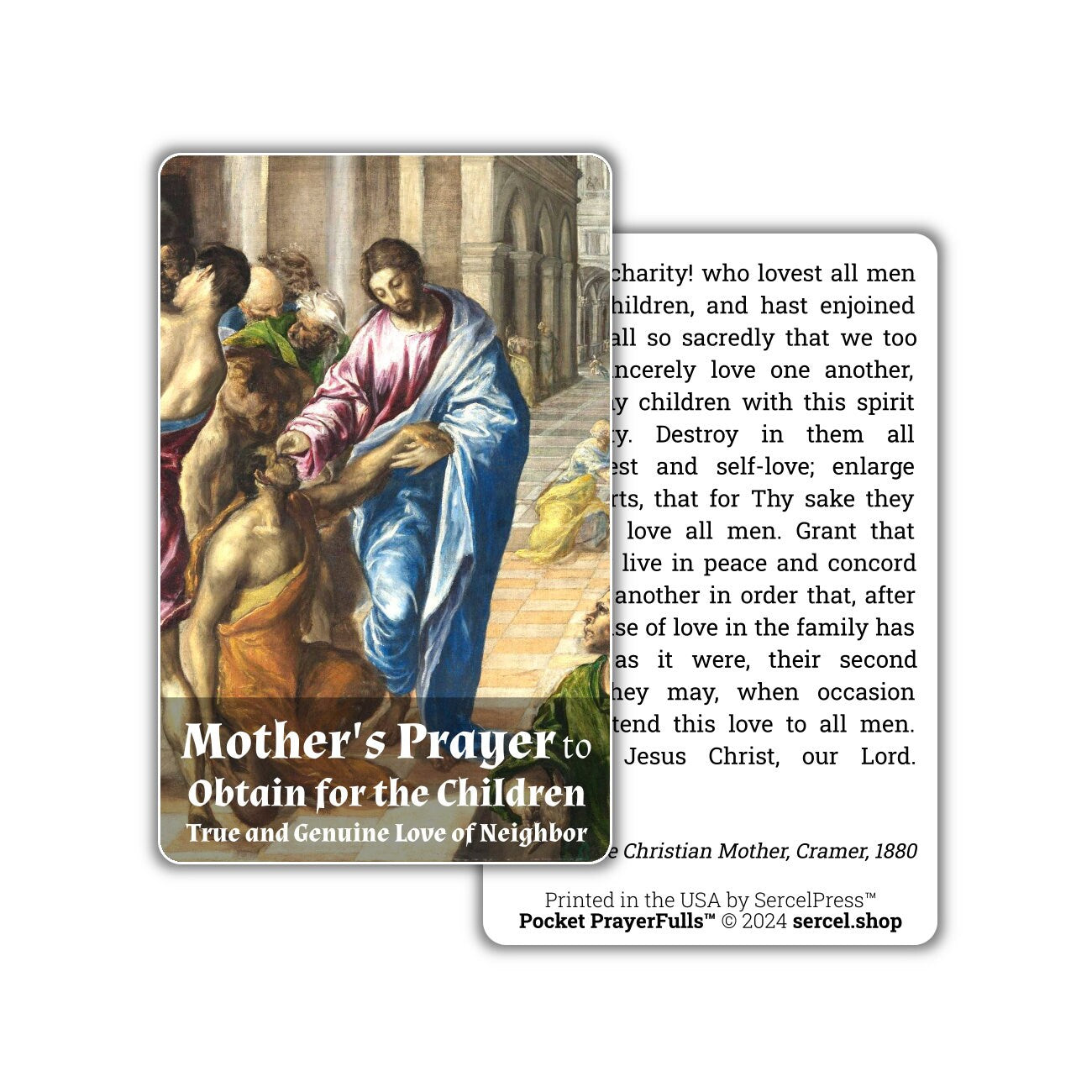 Mother's Prayer to Obtain for the Children True Love of Neighbor: Pocket PrayerFulls™ | Durable Wallet Prayer Cards | Catholic Prayers - Tree of Life