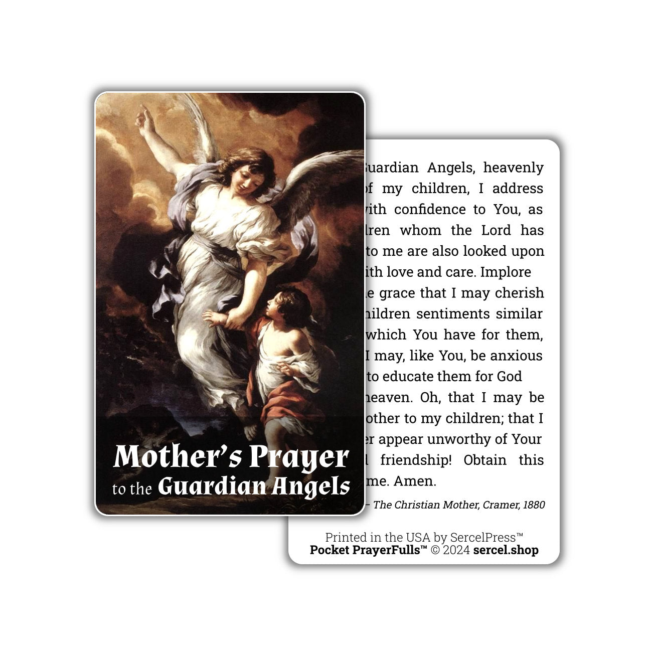 Mother’s Prayer to the Guardian Angels: Pocket PrayerFulls™ | Durable Wallet Prayer Cards | Catholic Prayers - Tree of Life