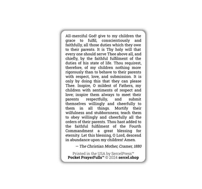 Mother's Prayer for Grace to Fulfill the Duties of their State of Life: Pocket PrayerFulls™ | Durable Wallet Prayer Cards | Catholic Prayers - Tree of Life