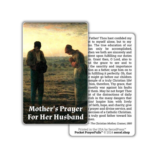 Mother's Prayer For Her Husband: Pocket PrayerFulls™ | Durable Wallet Prayer Cards | Catholic Prayers - Tree of Life