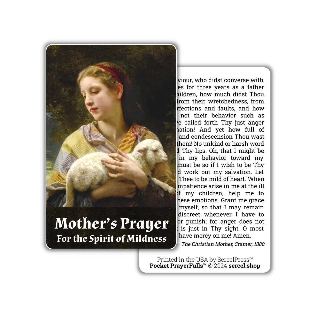 Mother's Prayer for the Spirit of Mildness: Pocket PrayerFulls™ | Durable Wallet Prayer Cards | Catholic Prayers - Tree of Life