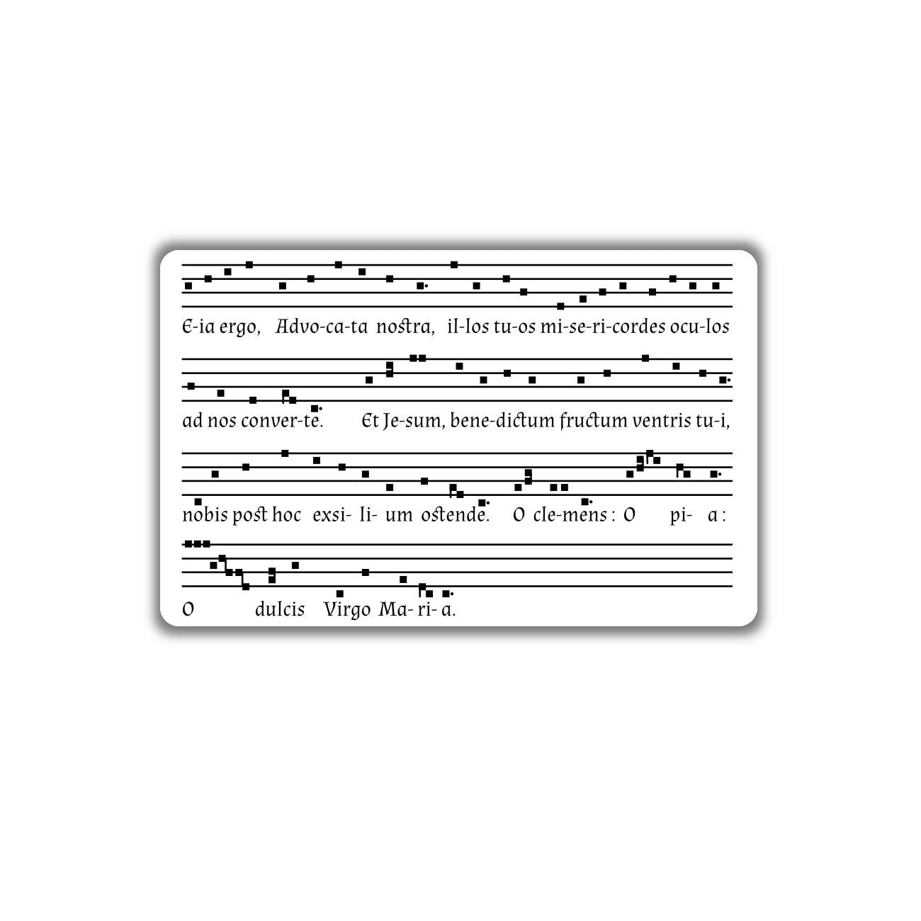 Salve Regina, Latin Chant | Pocket PrayerFulls™ | Uncompromising Holy Cards — Built to Last. Backed for Life - Tree of Life