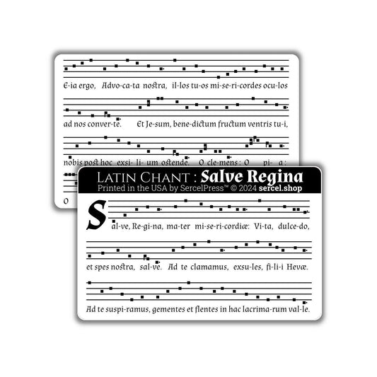 Salve Regina, Latin Chant | Pocket PrayerFulls™ | Uncompromising Holy Cards — Built to Last. Backed for Life - Tree of Life