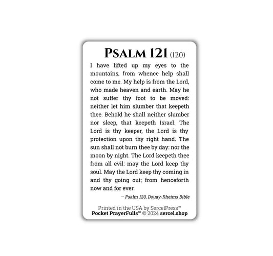 Psalm 121: Pocket PrayerFulls™ | Durable Wallet Holy Cards | Holy Bible | Douay-Rheims | Scripture | Psalms - Tree of Life