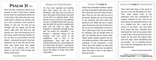 Psalm 31 — On Two Cards: Pocket PrayerFulls™ | Pocket PrayerFulls™ | Uncompromising Holy Cards — Built to Last. Backed for Life | Psalms - Tree of Life