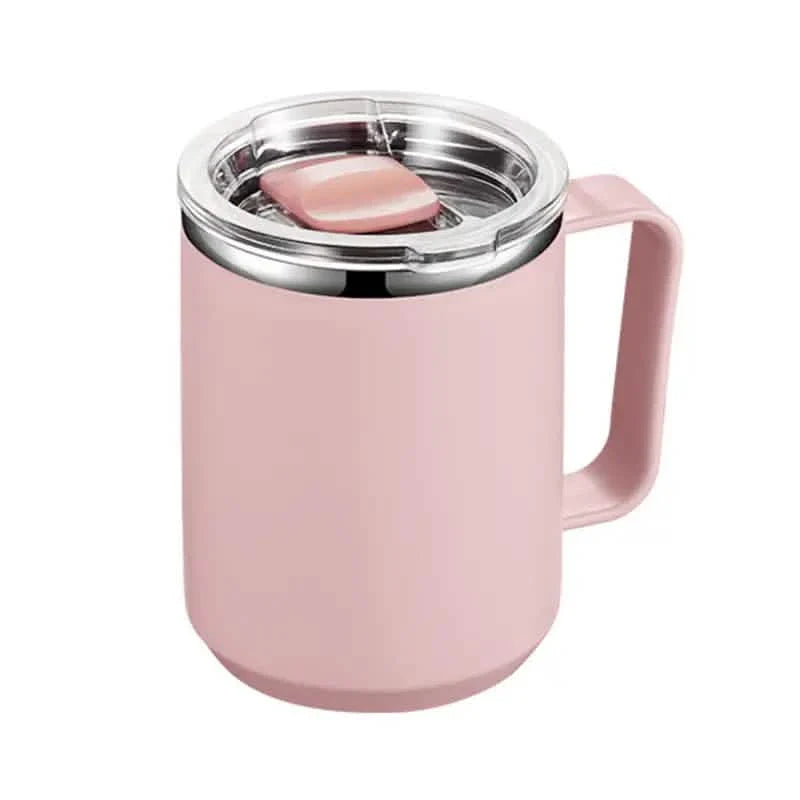 Insulated Double Wall Coffee Mug with Handle and Lid - Tree of Life