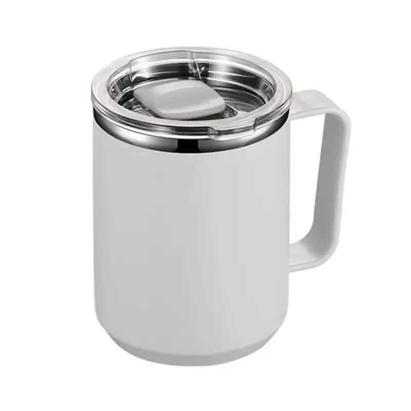 Insulated Double Wall Coffee Mug with Handle and Lid - Tree of Life