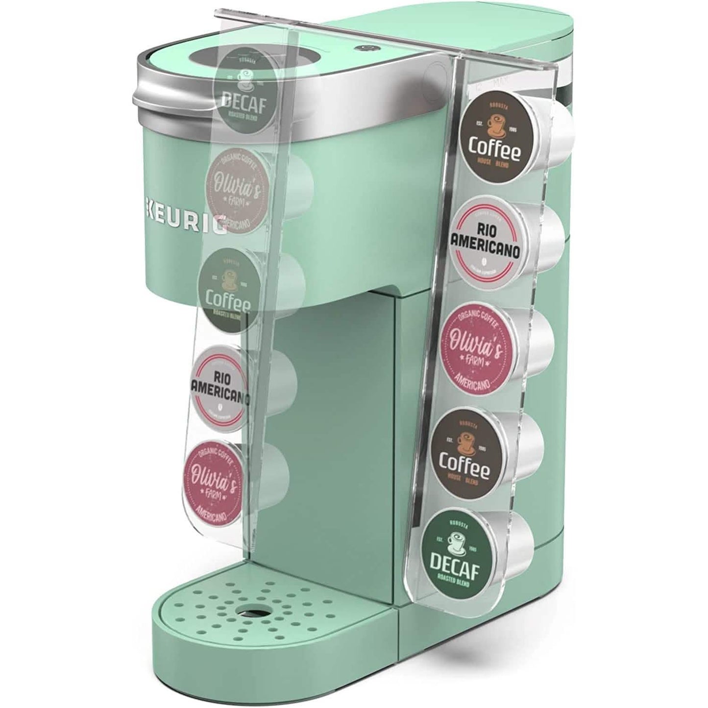 K Cup Organizer for Single Serve Keurig K-Mini and K Mini Plus Coffee Makers - Tree of Life
