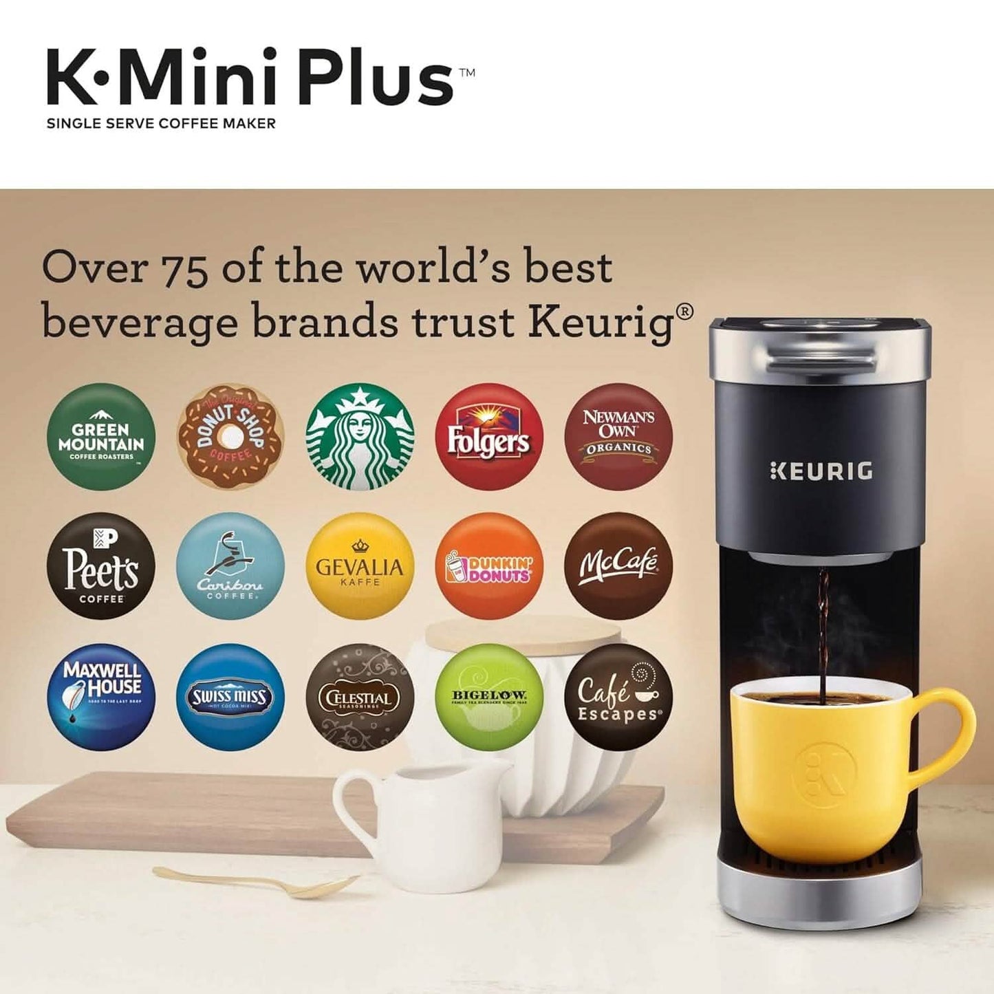 Keurig K-Mini Plus Single Serve K-Cup Pod Coffee Maker  (Refurbished) - Tree of Life