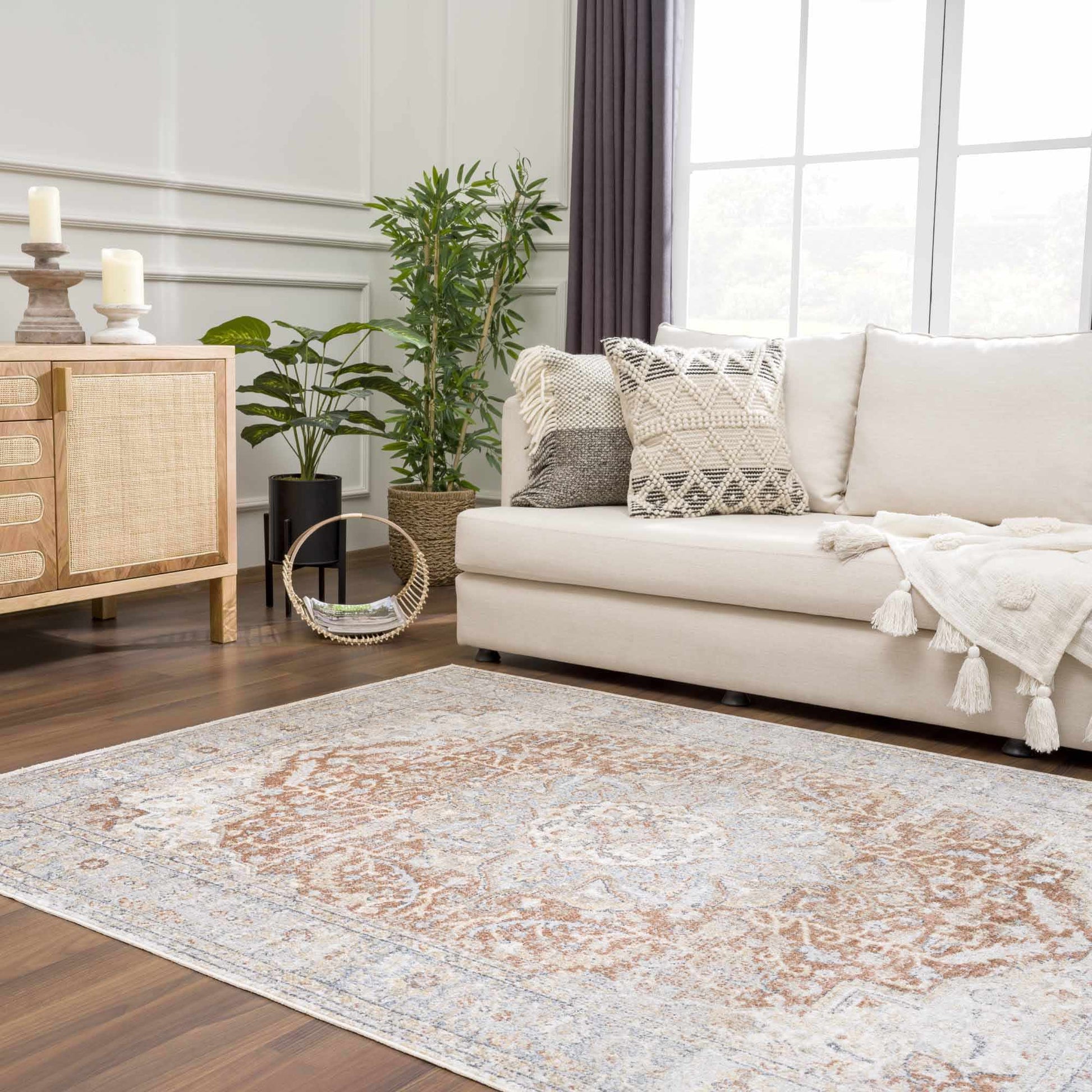Emke Flat Pile Washable Rug - Clearance - Tree of Life