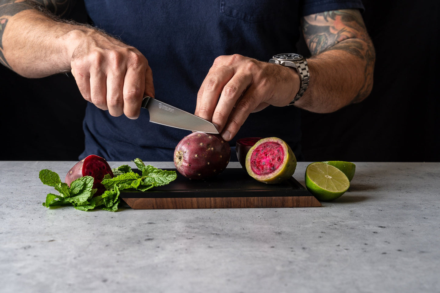 SteelCore™ 2-in-1 Walnut Cutting Board, 9"x6" - Tree of Life