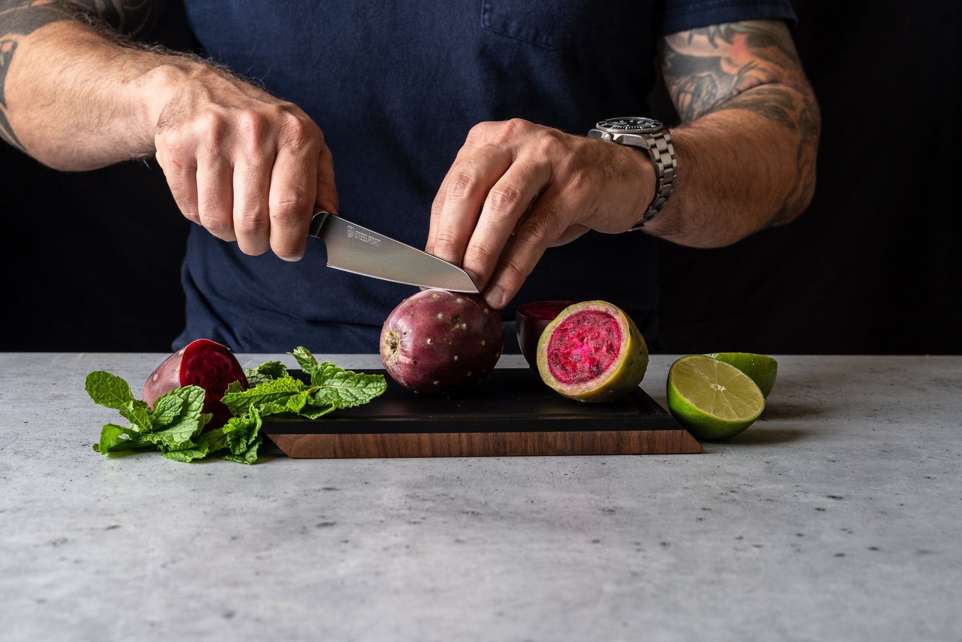 SteelCore™ 2-in-1 Walnut Cutting Board, 9"x6" - Tree of Life
