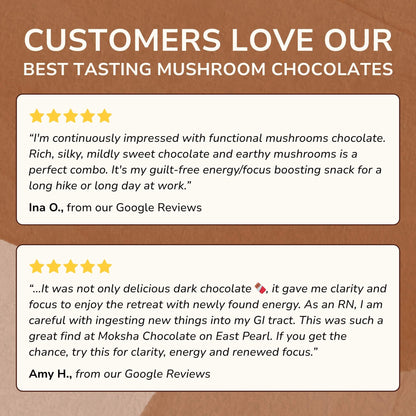 Forest Reserve™ Turkey Tail, Maitake, & Chaga Mushroom Chocolate Squares - Tree of Life