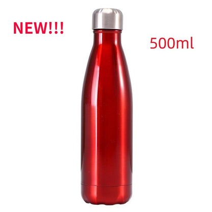 Neon Blue Water Bottle for Men Women & Kids Double Wall Stainless Steel Water Bottle Thermos Insulated Vacuum Flask Gym Sport Shaker Bottle Portable Thermoses Stylish Stainless Steel Bottle Keeps Water & Beverages All Day Hot Or Cold - Tree of Life