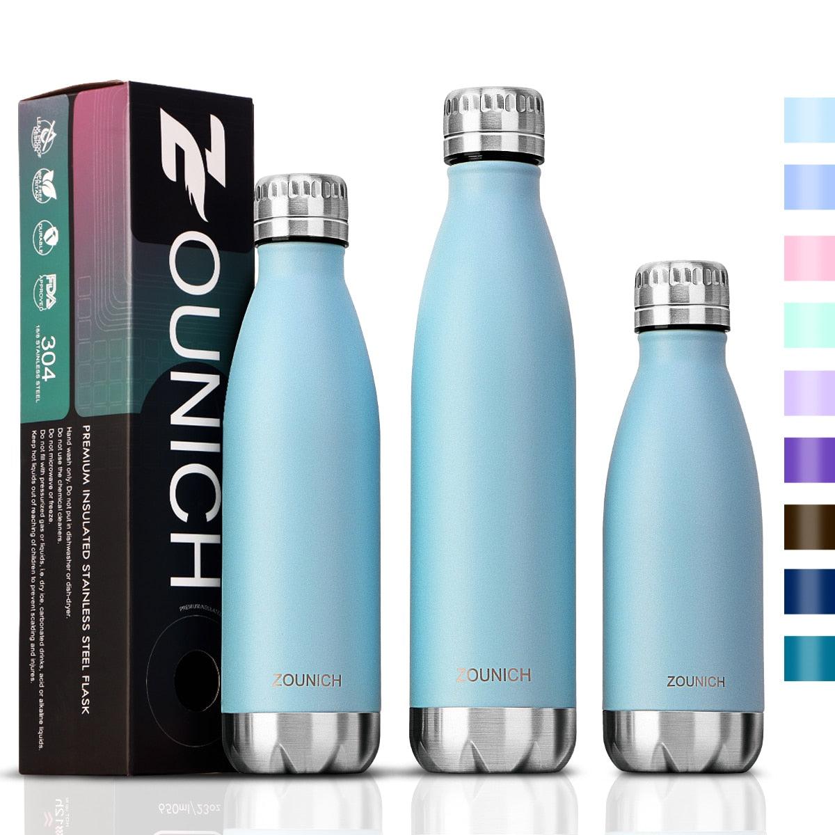 Neon Blue Water Bottle for Men Women & Kids Double Wall Stainless Steel Water Bottle Thermos Insulated Vacuum Flask Gym Sport Shaker Bottle Portable Thermoses Stylish Stainless Steel Bottle Keeps Water & Beverages All Day Hot Or Cold - Tree of Life