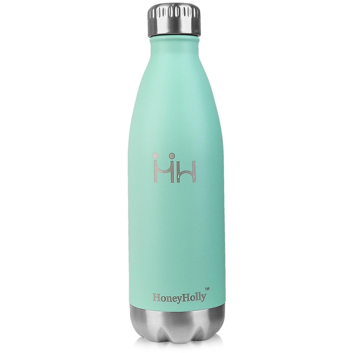 Neon Blue Water Bottle for Men Women & Kids Double Wall Stainless Steel Water Bottle Thermos Insulated Vacuum Flask Gym Sport Shaker Bottle Portable Thermoses Stylish Stainless Steel Bottle Keeps Water & Beverages All Day Hot Or Cold - Tree of Life