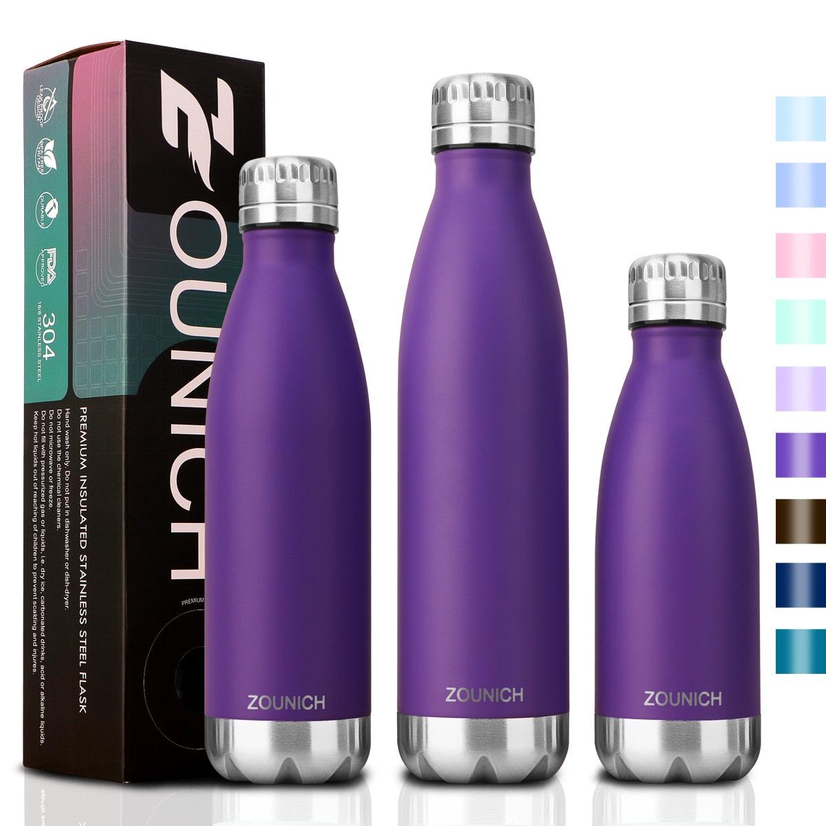 Neon Blue Water Bottle for Men Women & Kids Double Wall Stainless Steel Water Bottle Thermos Insulated Vacuum Flask Gym Sport Shaker Bottle Portable Thermoses Stylish Stainless Steel Bottle Keeps Water & Beverages All Day Hot Or Cold - Tree of Life
