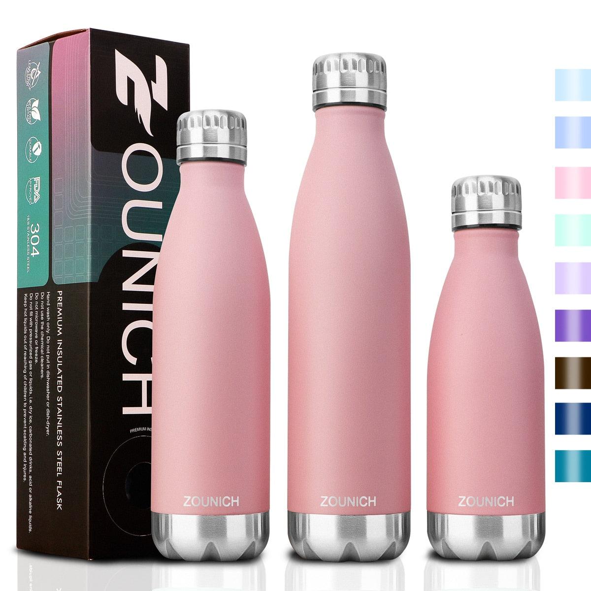 Neon Blue Water Bottle for Men Women & Kids Double Wall Stainless Steel Water Bottle Thermos Insulated Vacuum Flask Gym Sport Shaker Bottle Portable Thermoses Stylish Stainless Steel Bottle Keeps Water & Beverages All Day Hot Or Cold - Tree of Life