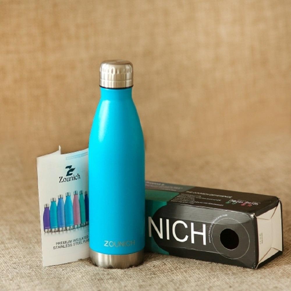 Neon Blue Water Bottle for Men Women & Kids Double Wall Stainless Steel Water Bottle Thermos Insulated Vacuum Flask Gym Sport Shaker Bottle Portable Thermoses Stylish Stainless Steel Bottle Keeps Water & Beverages All Day Hot Or Cold - Tree of Life