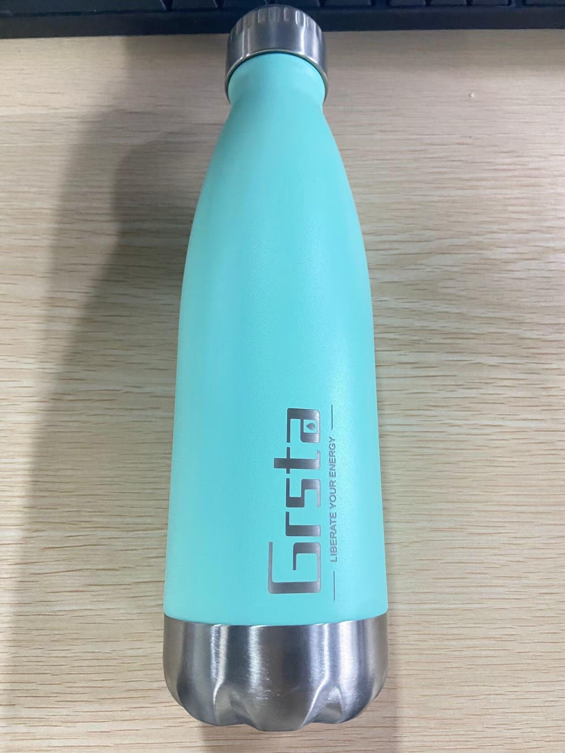 Neon Blue Water Bottle for Men Women & Kids Double Wall Stainless Steel Water Bottle Thermos Insulated Vacuum Flask Gym Sport Shaker Bottle Portable Thermoses Stylish Stainless Steel Bottle Keeps Water & Beverages All Day Hot Or Cold - Tree of Life