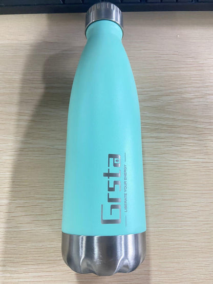 Neon Blue Water Bottle for Men Women & Kids Double Wall Stainless Steel Water Bottle Thermos Insulated Vacuum Flask Gym Sport Shaker Bottle Portable Thermoses Stylish Stainless Steel Bottle Keeps Water & Beverages All Day Hot Or Cold - Tree of Life