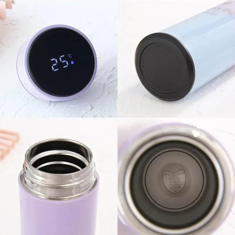 500ML Smart Thermos Water Bottle Led Digital Temperature Display Stainless Steel Coffee Thermal Mugs Intelligent Insulation Cups - Tree of Life