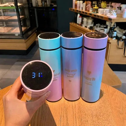 500ML Smart Thermos Water Bottle Led Digital Temperature Display Stainless Steel Coffee Thermal Mugs Intelligent Insulation Cups - Tree of Life