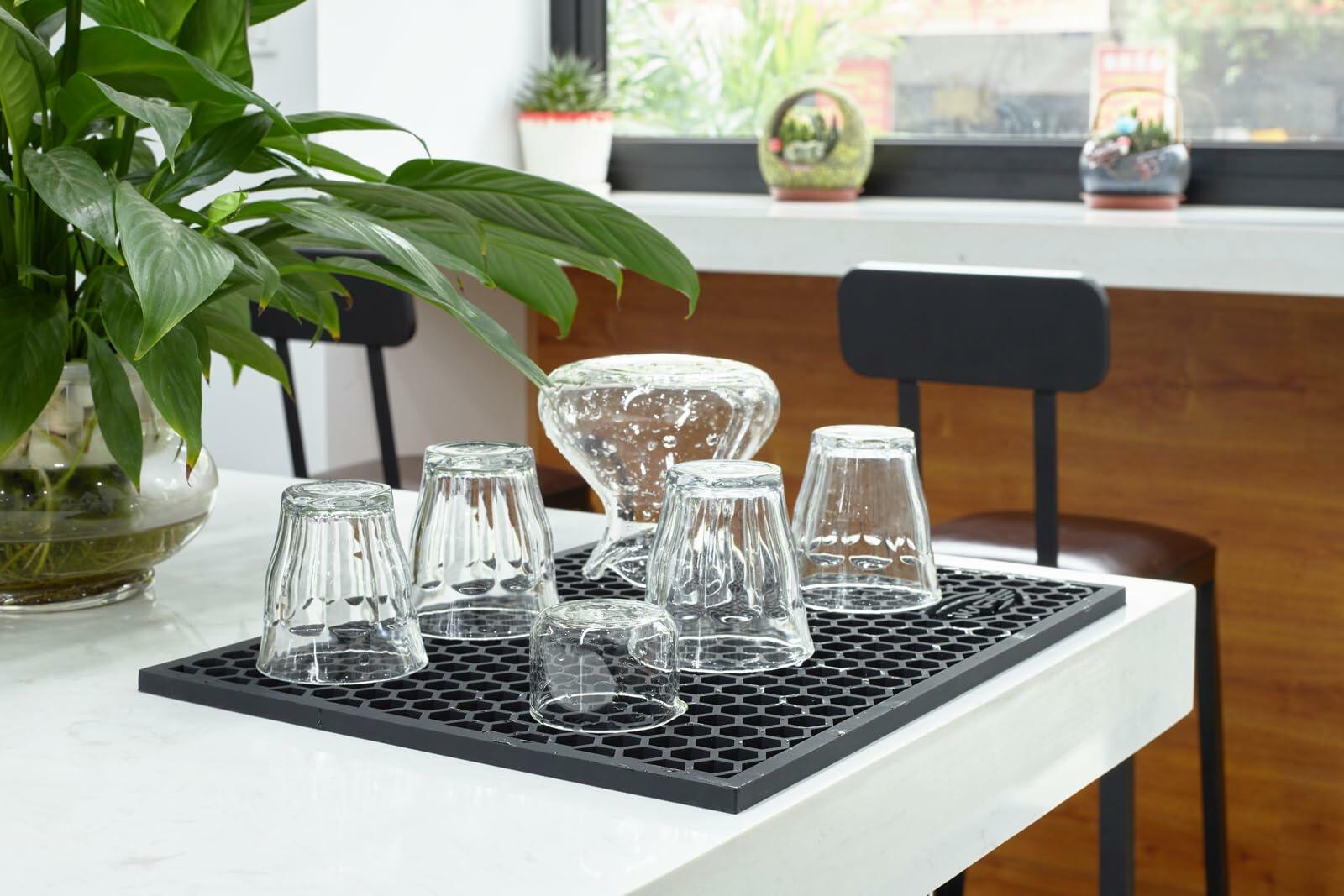 IKAPE Coffee Maker Drying Mat Multi-functional Water Filter Black 15.75x11.81in - Tree of Life