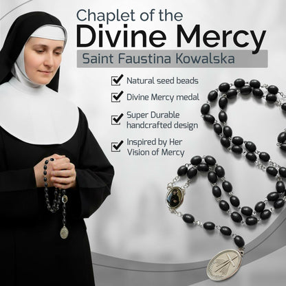 Saint Faustina Kowalska Divine Mercy Chaplet Blue Cord Poland Novena - Tree of Life