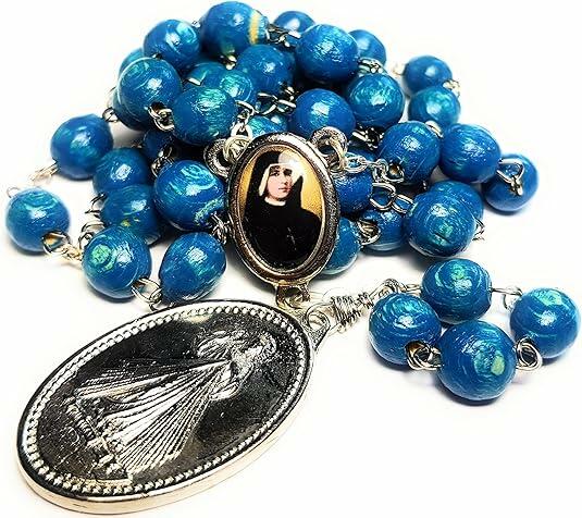 Saint Faustina Kowalska Divine Mercy Chaplet Blue Cord Poland Novena - Tree of Life