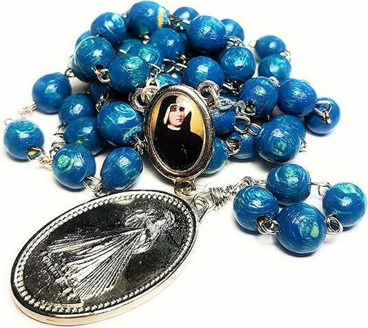 Saint Faustina Kowalska Divine Mercy Chaplet Blue Cord Poland Novena - Tree of Life