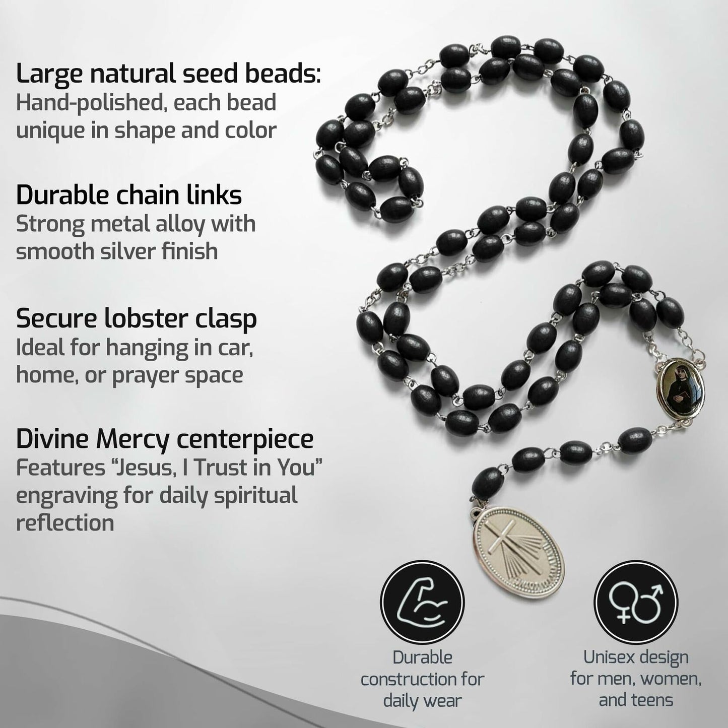 Saint Faustina Kowalska Divine Mercy Chaplet Blue Cord Poland Novena - Tree of Life