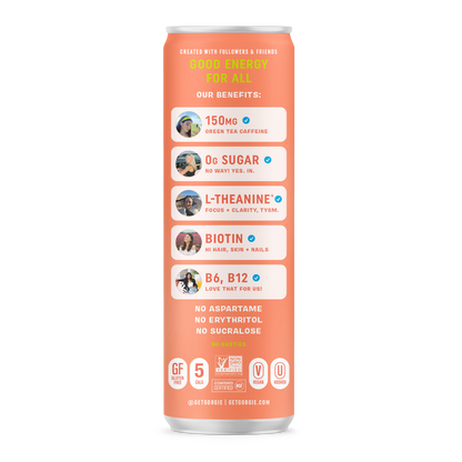 Energy Drink - Sparkling Peach Tea  (12 cans) - Tree of Life