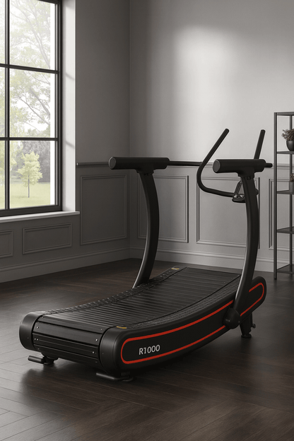 R1000 Curved Resistance Treadmill Self Powered Magnetic Resistance 8 Level Exclusive Deck Design - Tree of Life