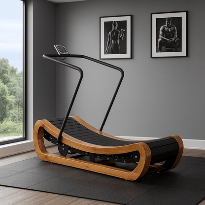 R2000 Handcrafted Solid Wood Curved Resistance Treadmill From The Studio Collection Exclusive Edition - Tree of Life