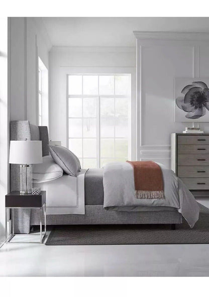 Sferra Minello Duvet Cover, Silver, Size Full-Queen - Tree of Life
