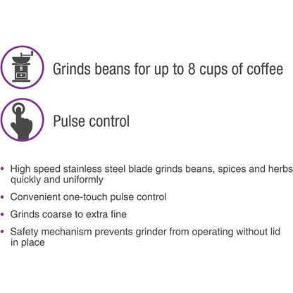 Salton Coffee, Spice & Herb Electric Grinder - Black - Tree of Life
