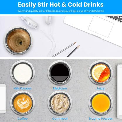 Self Stirring Coffee Mug with Lid Temperature Control 3 Heat Settings - Tree of Life