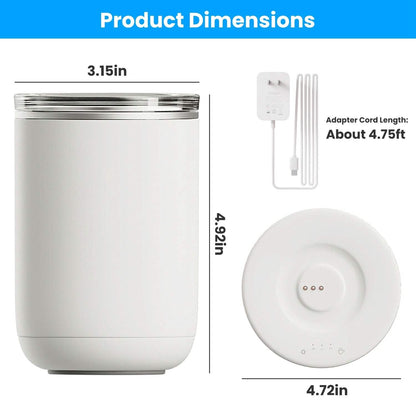 Self Stirring Coffee Mug with Lid Temperature Control 3 Heat Settings - Tree of Life