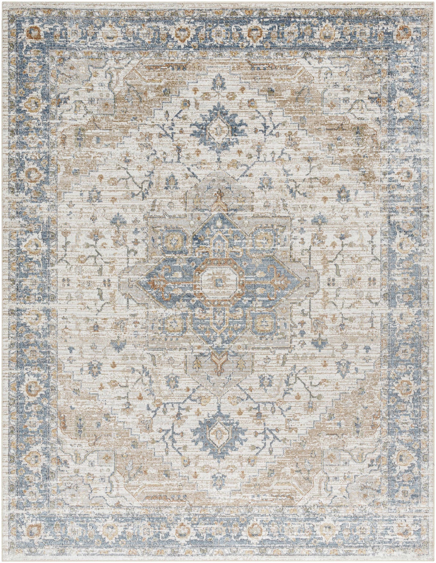 Ezri Cream Washable Area Rug - Tree of Life