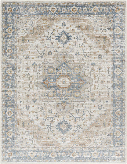 Ezri Cream Washable Area Rug - Tree of Life