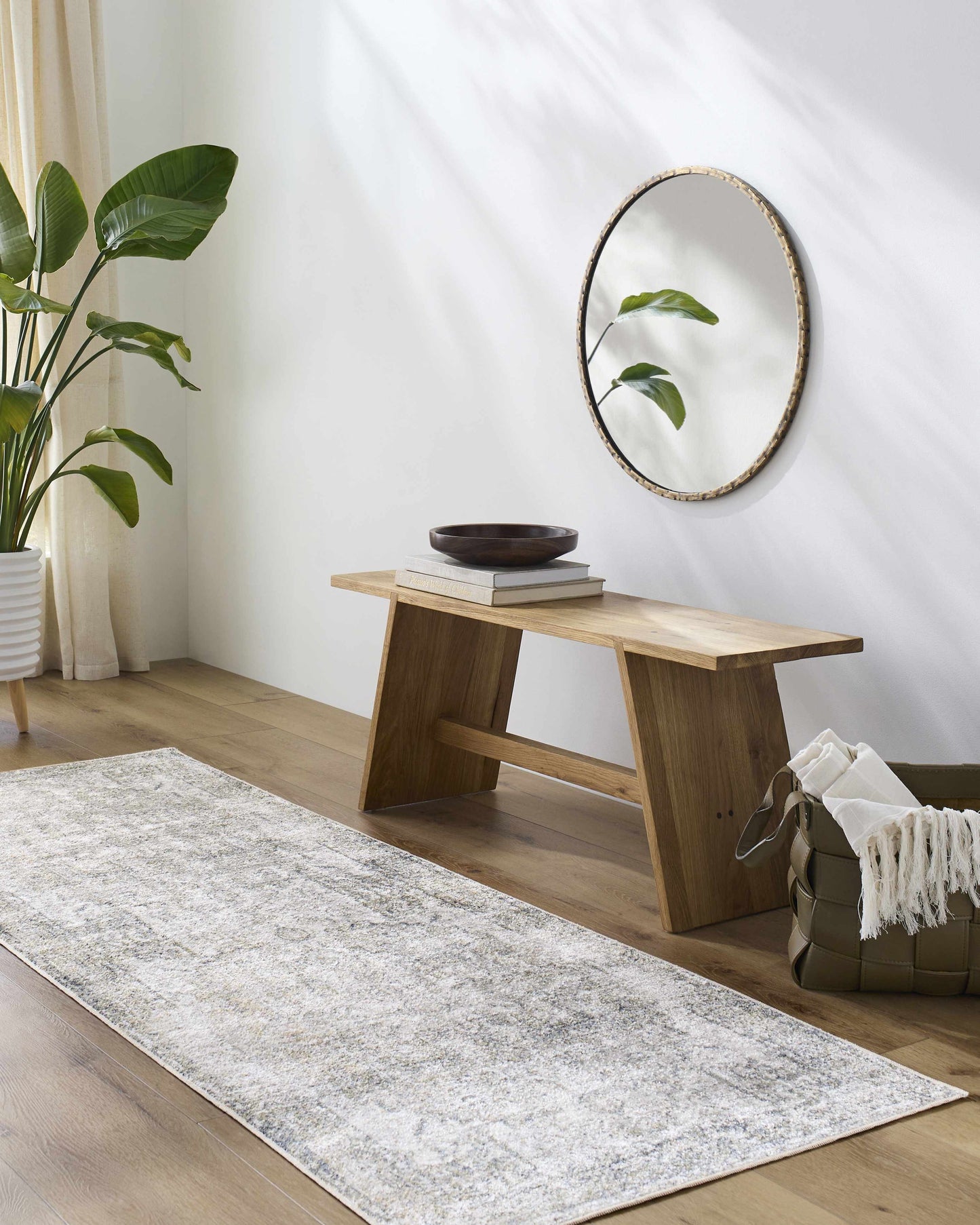 Hera Olive Boutique Washable Rug - Tree of Life