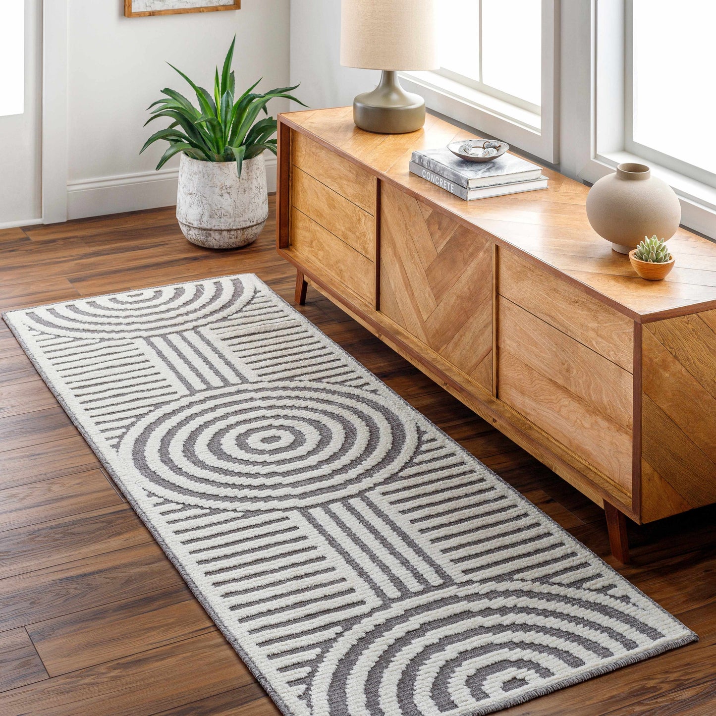 Deron Gray Rainbow Washable Rug - Tree of Life