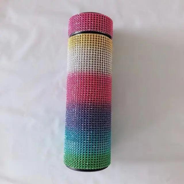 Sport Sterlling Creative Diamond Thermos Bottle Water Bottle Stainless Steel Smart Temperature Display Vacuum Flask Mug Gift for Men Women - Tree of Life